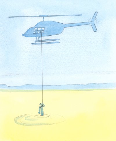 Las personas son ayudadas por nuestras intercesiones por ellas en oración tan seguramente como una persona desesperada atrapada en arenas movedizas es ayudada por amigos que la sacan a salvo desde un helicóptero de Elizabeth Wang