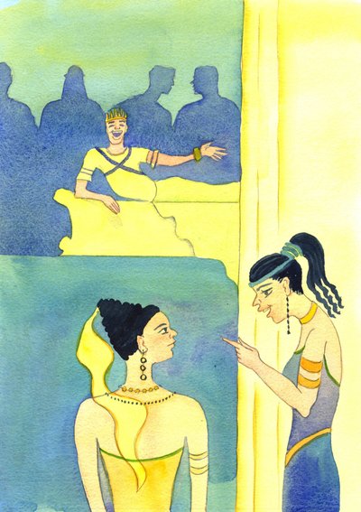 Impulsada por su madre, ella dijo: "Tráeme la cabeza de Juan el Bautista", 2001 de Elizabeth Wang