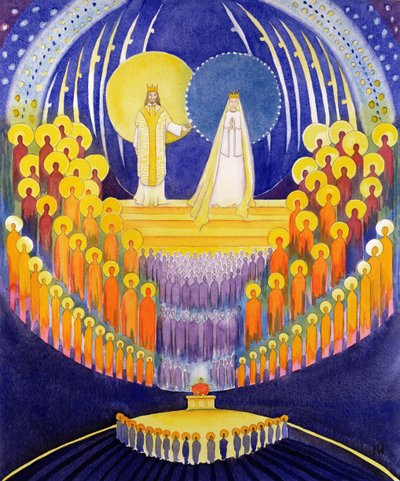 La Coronación de la Virgen María y la Gloria de todos los Santos de Elizabeth Wang
