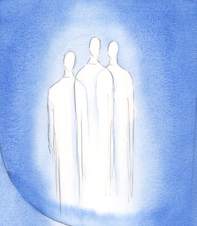 La Santísima Trinidad, un solo Dios, tres Personas, vive dentro del alma del cristiano en un esplendor deslumbrante, 2002 de Elizabeth Wang