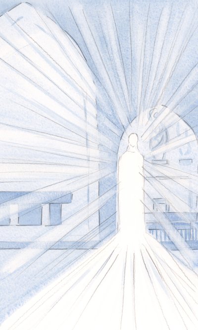 La luz de Cristo en el Santísimo Sacramento derrama su resplandor dentro de nuestra Iglesia y sobre todo el mundo de Elizabeth Wang