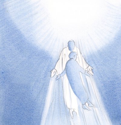 La Santísima Trinidad atrae y guía al alma que confía, a pesar de todas las pruebas, 2000 de Elizabeth Wang