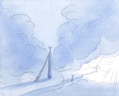 El alma impaciente (Cristo me mostró) construye una torre alta, esforzándose por la luz, en lugar de seguir constantemente el camino bajo y estrecho. de Elizabeth Wang
