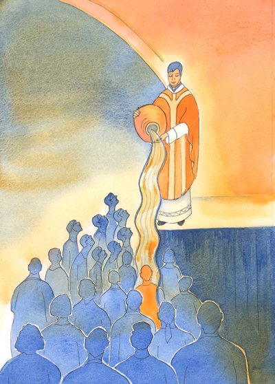 Las principales tareas de quienes comparten el sacerdocio de Cristo son salvar almas, lavarlas con la Preciosa Sangre de Cristo, por Su Sacrificio y Sus sacramentos de Elizabeth Wang