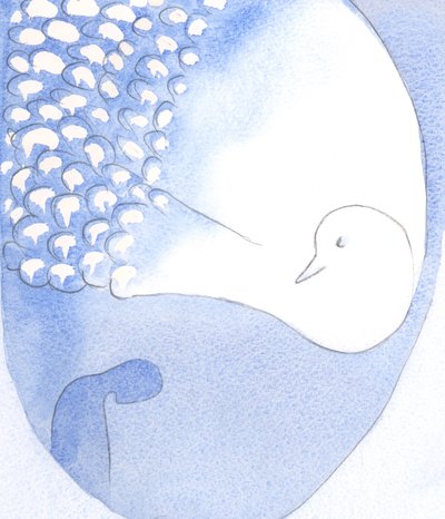 El Espíritu Santo - visto como un hermoso pájaro con plumas blancas deslumbrantes - está presente y trabajando en nosotros de Elizabeth Wang
