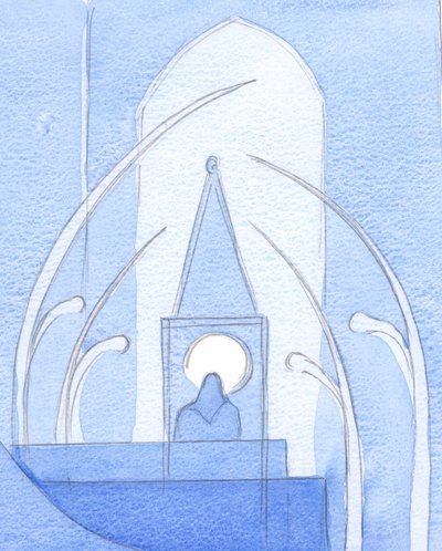 El alma que contiene a Cristo, sacramentalmente, después de la Sagrada Comunión, es como una custodia viviente donde otras personas pueden encontrar a Cristo, 2002 de Elizabeth Wang