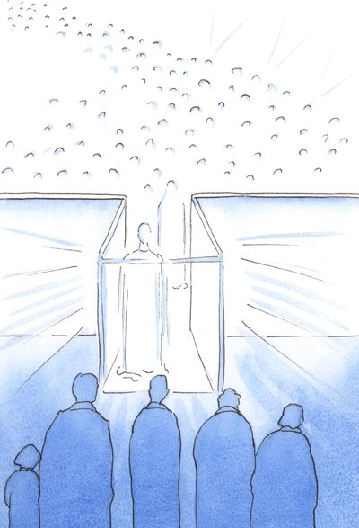 El tabernáculo es como un pasillo hacia el Cielo donde podemos encontrarnos con Cristo y sus santos y prepararnos para el Cielo al final de la vida, 2002 de Elizabeth Wang