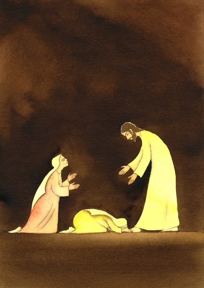 Las dos Marías con el Cristo resucitado, 2001 de Elizabeth Wang