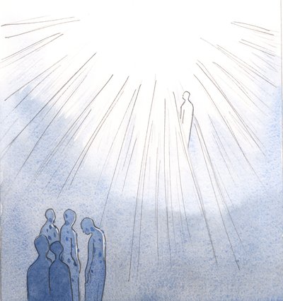 Aquellos que se niegan a arrepentirse de pecados graves y mueren, no pueden entrar al cielo; pero las Santas Almas, que están abiertas a la misericordia de Cristo, entran al cielo una vez que han sido purificadas., 2001 de Elizabeth Wang