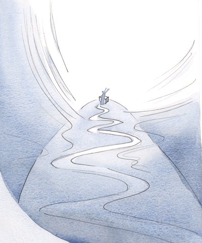 A través del Sacrificio de Cristo, tocamos la cima de nuestra vida en una oración ante el Cielo., 2001 de Elizabeth Wang
