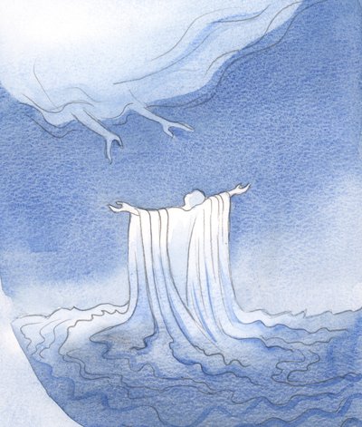 A través de la Sangre de Cristo somos lavados y vestidos con una prenda blanca, listos para acercarnos al Padre. de Elizabeth Wang