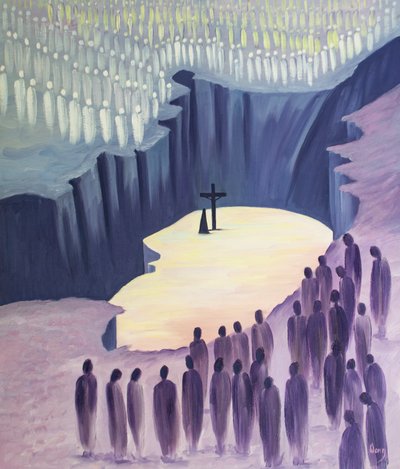 A través de la Misa nos unimos con los santos alrededor del único Sacrificio de Cristo. de Elizabeth Wang