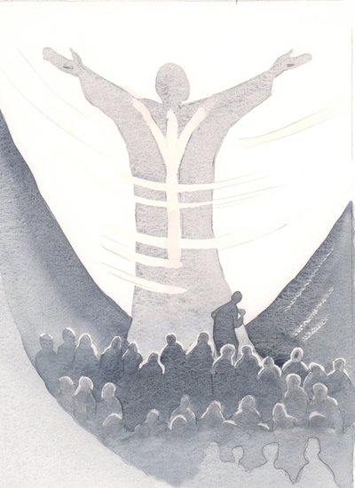Podemos unir todas nuestras intenciones con la poderosa oración de Cristo en la Misa, escondiéndonos detrás de su manto, confiando en sus méritos. de Elizabeth Wang