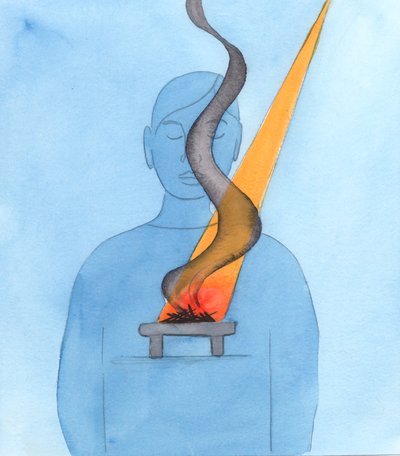 Preparamos nuestros corazones, para ofrecer un sacrificio santo a Dios en oración, haciendo penitencia por nuestros pecados, 2000 de Elizabeth Wang