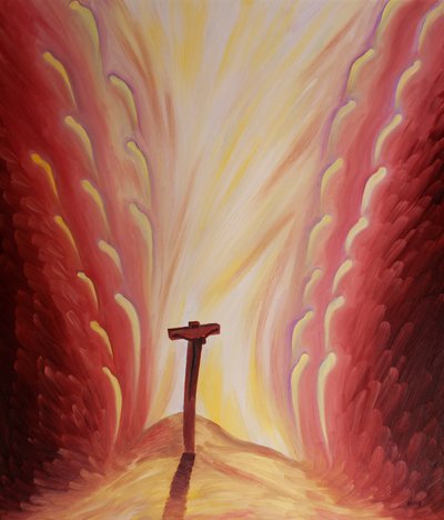 Cuando Cristo murió por nosotros, para quitar nuestros pecados, los ángeles escondieron sus rostros en horror. de Elizabeth Wang