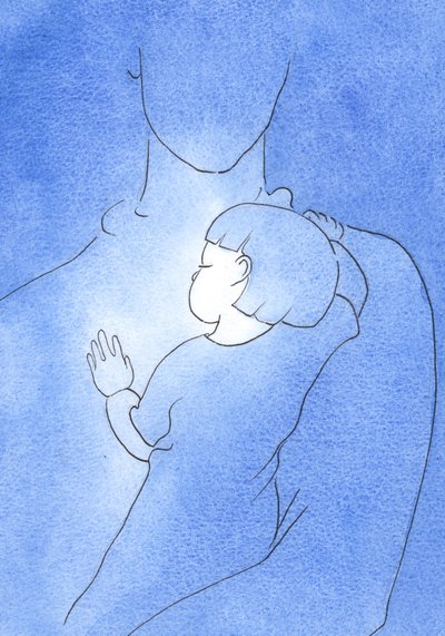 Cuando estoy cerca de Dios, en la enfermedad, confiando en Él, soy como una niña que descansa en el hombro de su Padre, 2002 de Elizabeth Wang