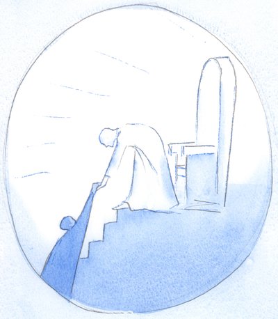 Cuando confesamos nuestras faltas, con actos de fe en el amor de Cristo, le permitimos atraernos hacia un lugar seguro, a su lado, 2002 de Elizabeth Wang