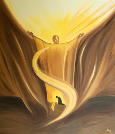 Cuando nos encontramos con Cristo en el Santísimo Sacramento estamos seguros de que su oración por nosotros llega al Cielo, 2000 de Elizabeth Wang