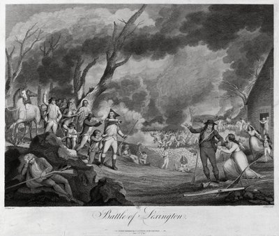 La batalla de Lexington, 19 de abril de 1775 de Elkanah Tisdale