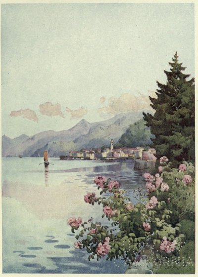 Bellagio desde la Villa Melzi, Lago di Como, Ilustración de 