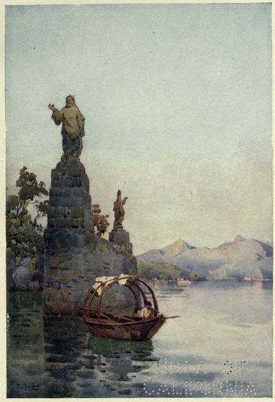 Entrada a la Villa Arconati, Lago di Como, Ilustración de "Los lagos italianos" de Richard Bagot de Ella Du Cane