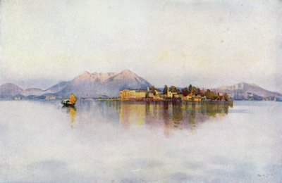 Isola Bella, Lago Mayor (litografía en color) de Ella Du Cane