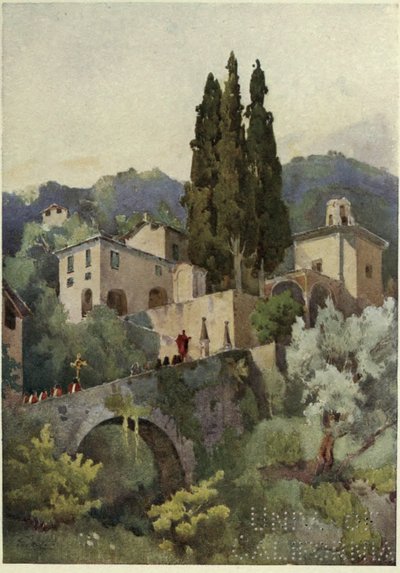 La Madonna della Pace, Lago di Como, Ilustración de "Los lagos italianos" de Richard Bagot de Ella Du Cane