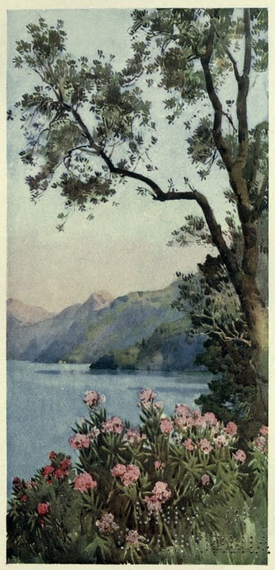 Lago di Como, ilustración de "Los lagos italianos" de Richard Bagot de Ella Du Cane