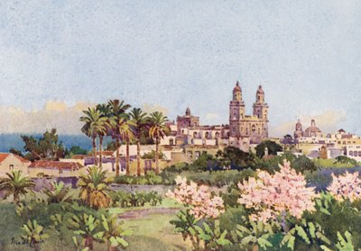 Las Palmas (litografía en color) de Ella Du Cane