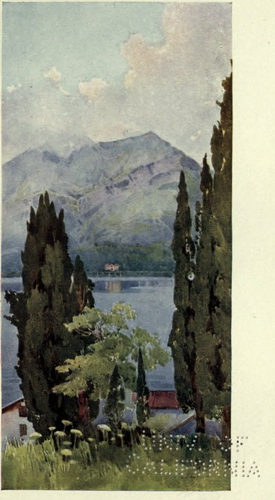 Monte Crocione, Lago di Como, Ilustración de "Los lagos italianos" de Richard Bagot de Ella Du Cane