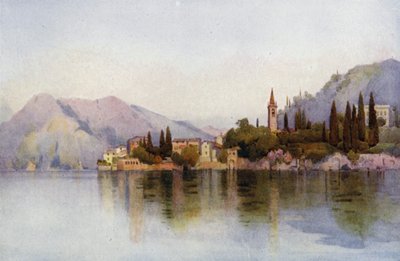 Varenna, Lago de Como (litografía en color) de Ella Du Cane