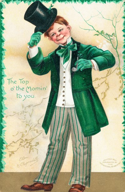 Tarjeta del Día de San Patricio de Ellen Hattie Clapsaddle