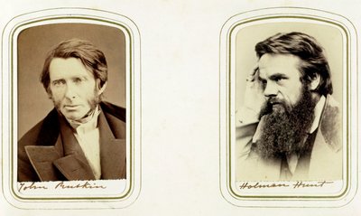 John Ruskin, artista, poeta y crítico inglés, y William Holman Hunt, artista inglés, 1865 de Elliott and Fry