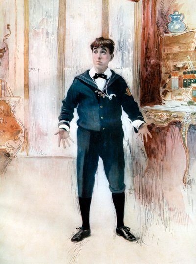 Weedon Grossmith en El nuevo chico, c. 1902 de Ellis and Walery