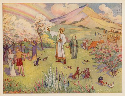 Arca de Noé: El arco iris (litografía en color) de Elmer Boyd Smith