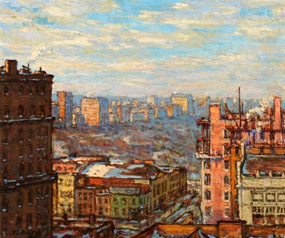 Central Park desde el Carnegie Hall de Elmer Livingston MacRae