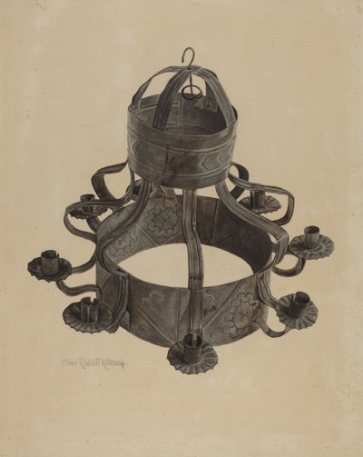 Candelabro alemán de Pa. de Elmer R. Kottcamp