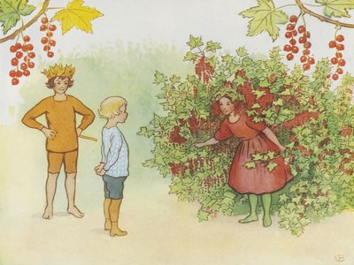 Lasse el Pequeño en el jardín, 1923 de Elsa Beskow