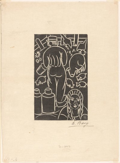 Granjero y esposa de granjero de Else Berg (signed by artist)