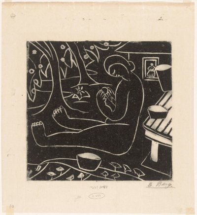 Mujer sentada de Else Berg (signed by artist)
