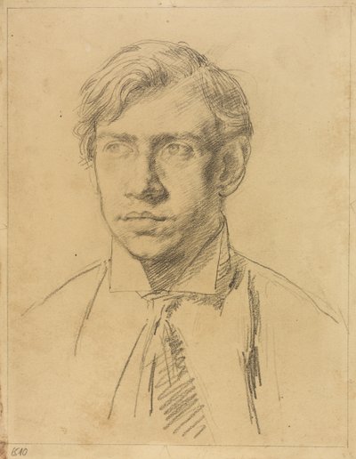 Retrato de Derwent Lees, c.1910-11 (lápiz sobre papel) de Elsie McNaught