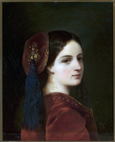 Retrato de la condesa Katarzyna Potocka (1825-1907), de apellido Branicka - Elzbieta Krasinska (1820-1876). Óleo sobre lienzo de Elzbieta Krasinska