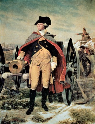 George Washington en Dorchester Heights, Massachusetts de Emanuel Gottlieb (after) Leutze