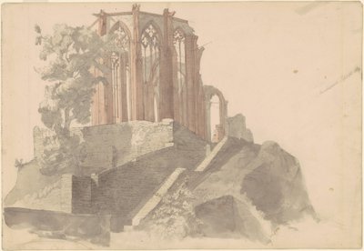 Ruinas de la catedral, Bacharach de Emanuel Gottlieb Leutze