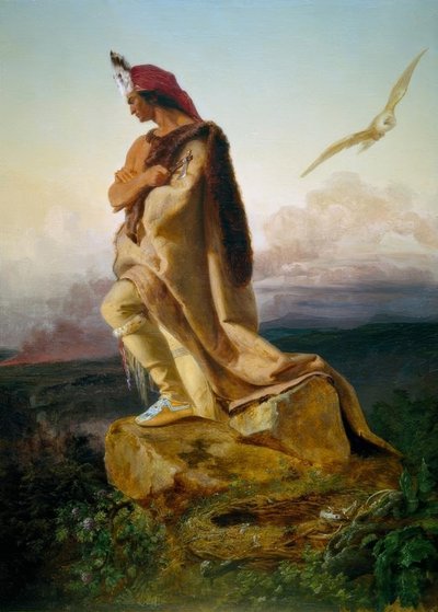 Cooper, El último mohicano de Emanuel Gottlieb Leutze