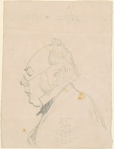 Perfil de un hombre de Emanuel Gottlieb Leutze