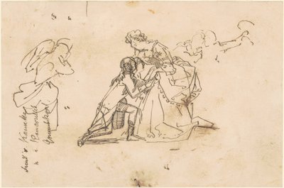 Estudio para "El regreso del rey Federico II de Küstrin" de Emanuel Gottlieb Leutze