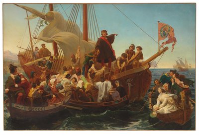 La partida de Colón de Palos en 1492, 1855 de Emanuel Gottlieb Leutze