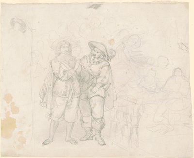 Dos caballeros (anverso) de Emanuel Gottlieb Leutze