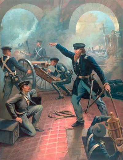 Ulysses S. Grant en la Guerra México-Americana de Emanuel Gottlieb Leutze